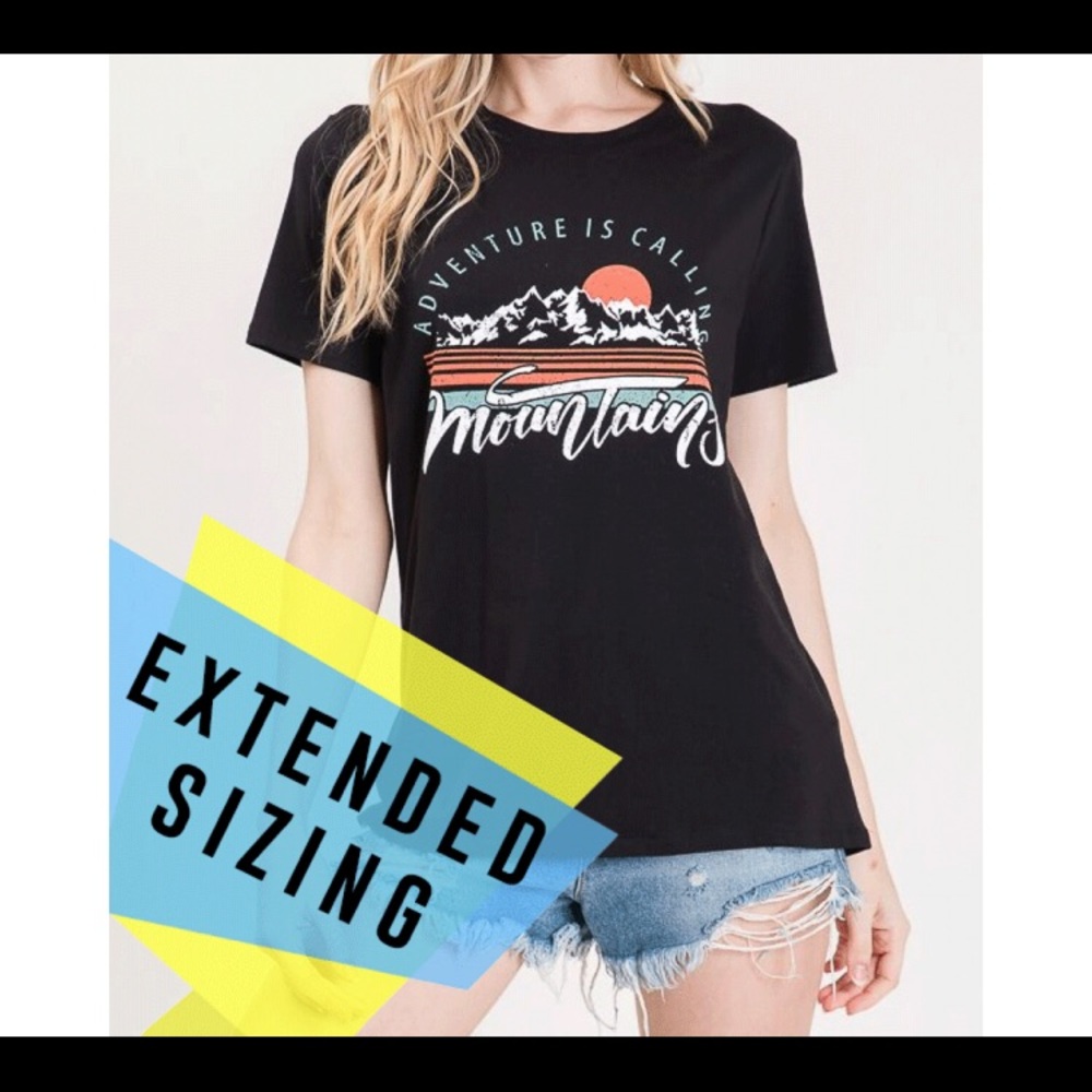 “Adventure is Calling Mountains” Graphic top